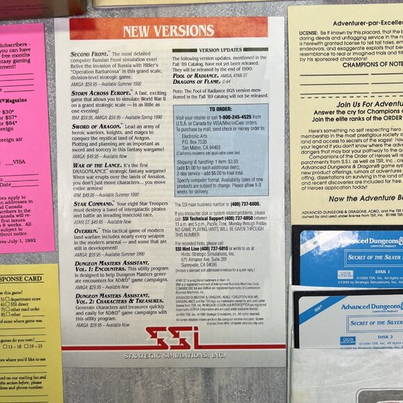 Advanced Dungeons & Dragons: Secret of the Silver Blades 1990 Tandy PC Big Box - Picture 11 of 16